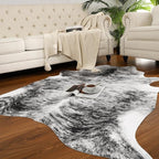 AROGAN Western Decor Faux Fur Cowhide Rug, 6 x 7 Feet Premium Animal Skin Cow - Image 2