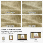 OVZME Valance for Windows, Light Filtering Faux Linen Textured Small Short - Image 9