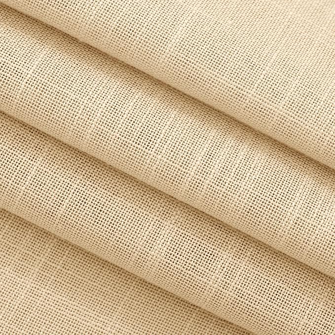 Tan Linen Curtains 72 inches Long - Image 6