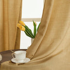 LAMIT Linen Curtains 95 Inch for Living Room, Grommet Thick Linen Textured - Image 2