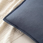 MIULEE Decorative Linen Euro Sham Pillow Covers 24x24 Indigo Blue Boho - Image 2