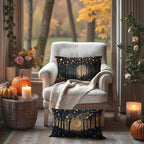 Rustic William Morris Inspired Gold Moon Pillow Covers 12x20 Set of 2, Vintage - Image 3