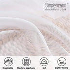 Simplebrand Sheer White Curtains 120 Inches Long, Extra Long Rod Pocket Solid - Image 6