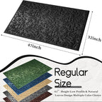 Black Leaves Outdoor Indoor Entrance Door mat, Absorbent Durable Heavy Duty - Image 2