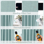 Guken 100% Blackout Linen Curtains 120 Inch Length 2 Panels Set - Image 5