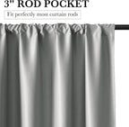 RYB HOME Bedroom Blackout Curtains 80 inches Long, 100% Blackout Thermal - Image 2