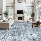 10x14 Area Rugs for Living Room, Non Slip Machine Washable Vintage Rugs - Image 3