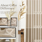 Nanspring Grey Flax Curtains 96 Inch Length 2 Panels Set - Image 3