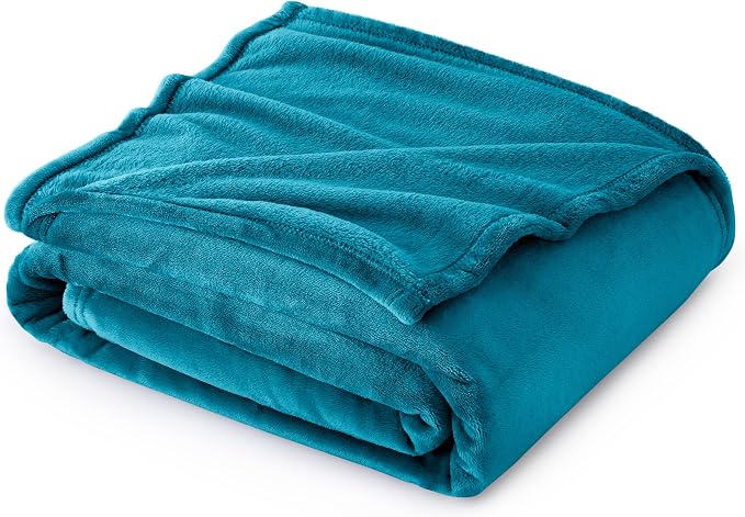Bedsure GentleSoft Fleece Throw Blanket Teal by BEDSURE
