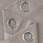 NICETOWN Short Faux Linen Angora Blackout Curtains 63 inches Long - Image 2