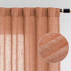 MYSKY HOME 90 Inch Burnt Orange Curtains by MYSKYHOME