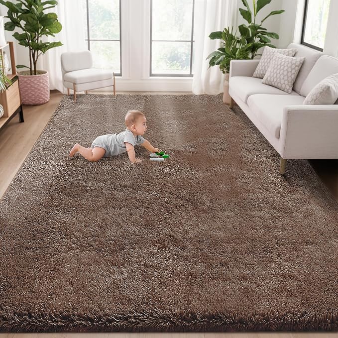 5x7 Area Rug for Living Room: Fluffy Shag Soft Washable Rugs Fuzzy Plush Indoor by VECARF