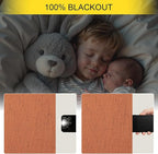 Burnt Orange Blackout Curtains for Living Room 108 Inches Long 2 Panels Back - Image 4