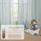 LAMIT Greyish Blue Linen Curtains - Image 4