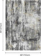 Latte&Fog 5x7 Area Rugs for Living Room Bedroom, Boho Non Slip Low Pile Carpet - Image 2