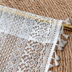 WAZZIO Boho Lace Curtains 45 Inches 2 Panel, Light Filtering Privacy Tassel & - Image 4