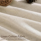 Linen Curtains 63 Inch Length for Living Room Modern Farmhouse Decor Light - Image 4
