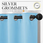 NICETOWN Triple Weave Thermal Insulated Ring Top Blackout Window Curtains - Image 3