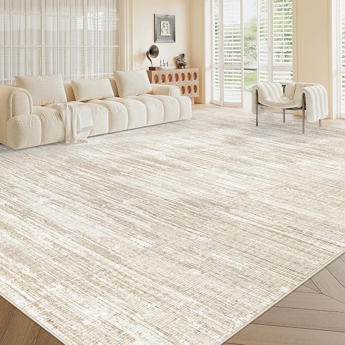 Living Room Rugs 10x14: Washable Moroccan Geometric Boho Rug Farmhouse Non Slip - Image 3