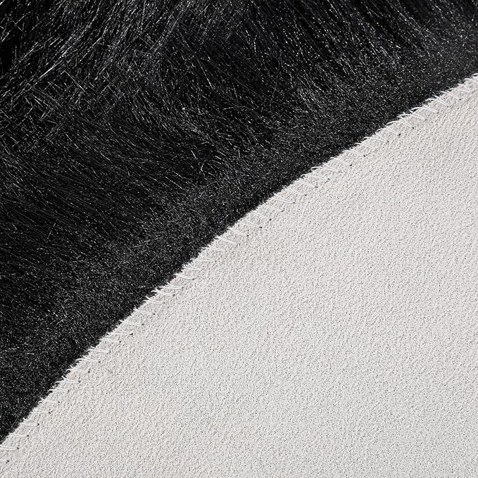 linmopm Faux Fur Rug Sheepskin Shag Fluffy Fuzzy Black 4x6 ft Rugs - Image 5