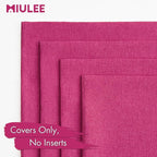 MIULEE Pack of 4 Decorative Outdoor Throw Pillow Covers Linen Waterproof Pillow - Image 5