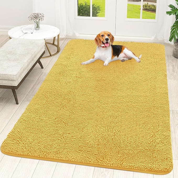 OLANLY Dog Door Mat for Muddy Paws 70x46, Absorbs Moisture and Dirt, Absorbent by OLANLY
