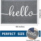 EARTHALL Funny Hello Mats Outdoor/Indoor, Front Door Mat Outside Entrance - Image 2