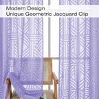 Simplebrand Lavender Semi Sheer Curtains 63 Inch Length 2 Panels, Light - Image 3