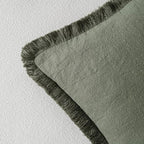 MIULEE Decorative Throw Pillow Covers Neutral Linen Fringe Throw Pillows Set of - Image 3