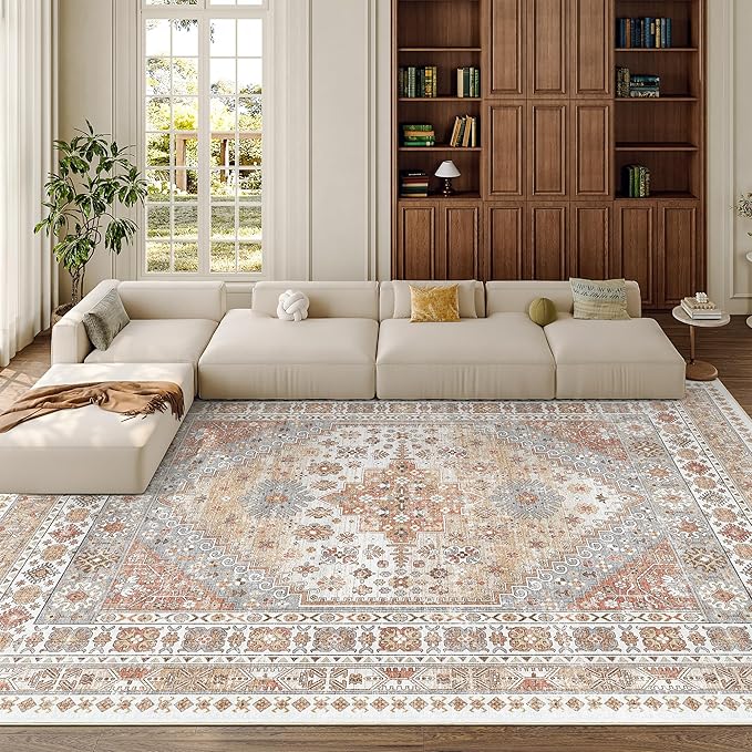 zesthome 8x12 Area Rugs, Stain Resistant Washable Rug, Ultra-Thin Rugs by Zesthome
