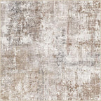 UERMEI Square Area Rugs : Washable 6x6 Neutral Modern Abstract Carpet - Image 9
