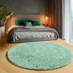 ONASAR Sage Green Round Area Rugs 6ft, Fluffy Soft Bedroom Circle Rug - Image 5