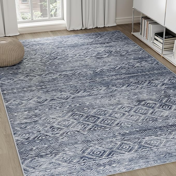 8x10 Area Rugs Washable Rug: Anti-Skid Abstract Modern Living Room Rug Soft - Image 7