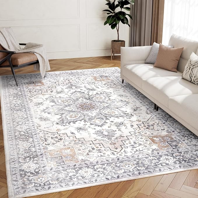 AMADA HOMEFURNISHING 5x7 Area Rugs, Washable Living Room Rug Low-Profile - Image 6