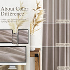 Brownish Grey Linen Curtains 63 Inches Long - Image 3