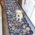 2x6 Hallway Floral Rug Runner: Washable Non Slip Low Pile Area Rug by HYHAOYUNLAI