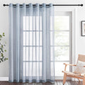 NICETOWN Linen Sheer Sliding Door Curtain 100 Inch, Eyelet Top Semi Privacy by NICETOWN