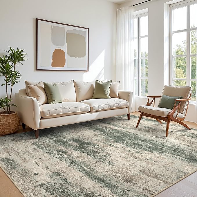 Area Rugs 8x10 for Living Room Bedroom, Modern Abstract Machine Washable Rug by BEIMO