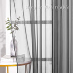 NICETOWN Sheer Curtains 120" Extra Long Voile Texture, Grommet Top Soft Voile - Image 6