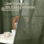 LAMIT Linen Sheer Curtains 80 inch - Image 5