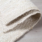 Hausattire Hand Woven Jute Braided Area Rug, 10’x14’ – Off White, Reversible - Image 6