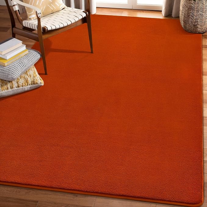 Amearea Large Modern Area Rugs for Bedroom Living Room, 6x9 Feet Orange - Image 7