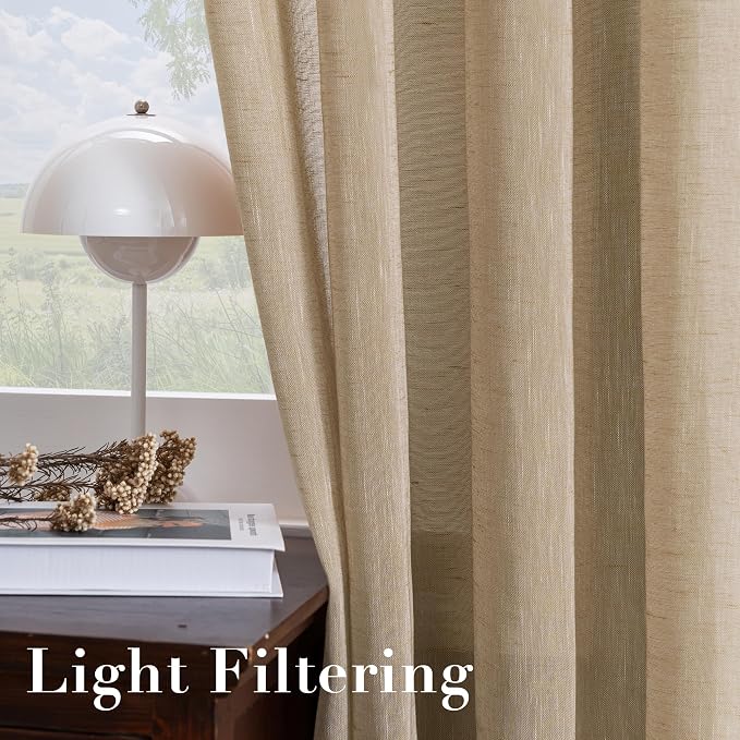 Window Treatments Linen Curtain Panels Open Weave - Image 5
