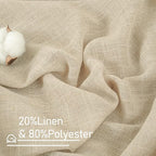 LAMIT Extra Long Linen Curtains 108 inch Long - Image 2