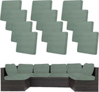 12Pcs Stretch Patio Cushion Covers, Outdoor Couch Covers Replacement, Outdoor by BIETYONE