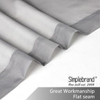 Simplebrand Grey Tier Curtains for Kitchen 24 Inches Long 2 PaSet, Rod Pocket - Image 5