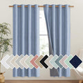 NICETOWN Stone Blue Vintage Linen 100% Blackout Curtains by NICETOWN
