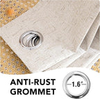 H.VERSAILTEX Linen Blackout Curtains Durable Thick Textured Linen Look 100% - Image 9