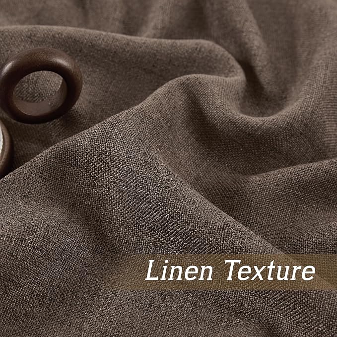 RYB HOME Natural Linen Sheer Curtains 96 inches Long - Image 4