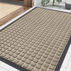 Smiry Front Door Mat Outside Entrance, Heavy Duty Natural Rubber Doormat by Smiry